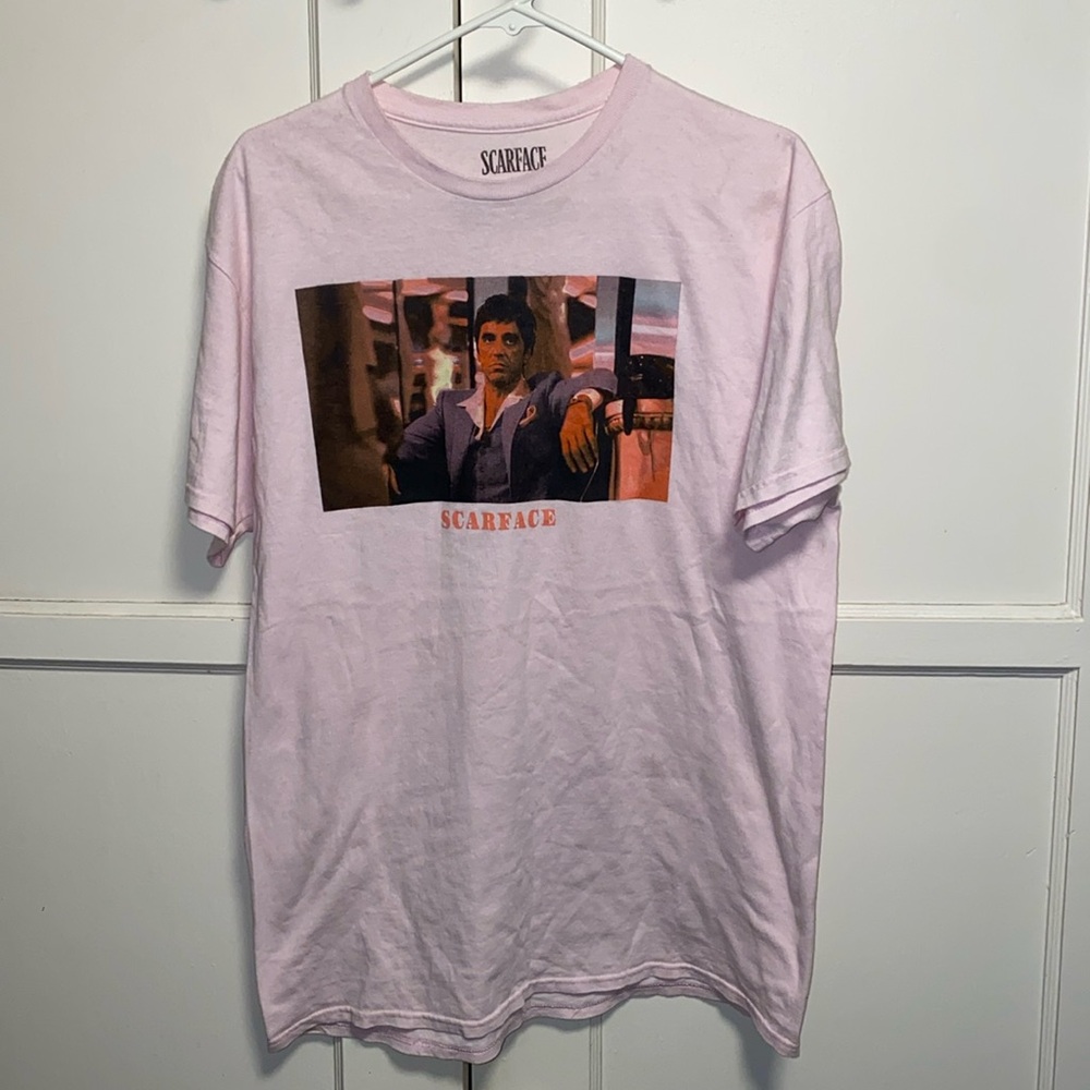 Scarface Tony Montana Large Pink Graphic Tee